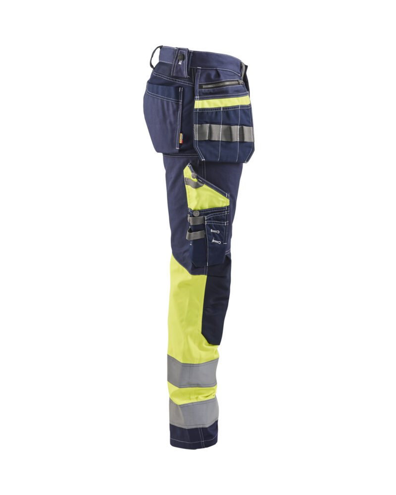Blåkläder High Vis werkbroek met stretch en gereedschapszakken katoen 1794 - zijkant