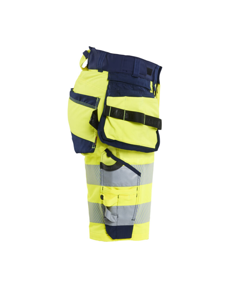 Blåkläder Dames High Vis short 4-weg stretch met afneembare gereedschapzakken 7020 - zijkant