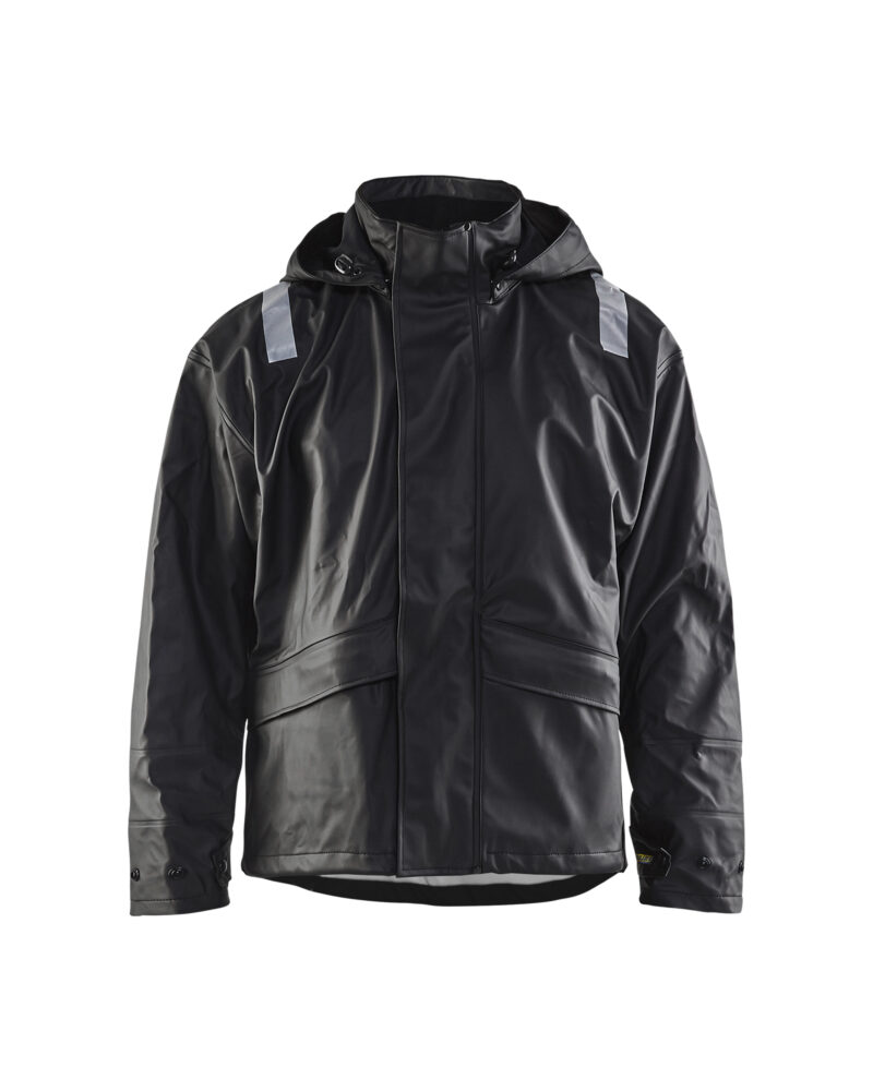 Blåkläder Regenjas High Vis LEVEL 2 4302 - Zwart voorkant