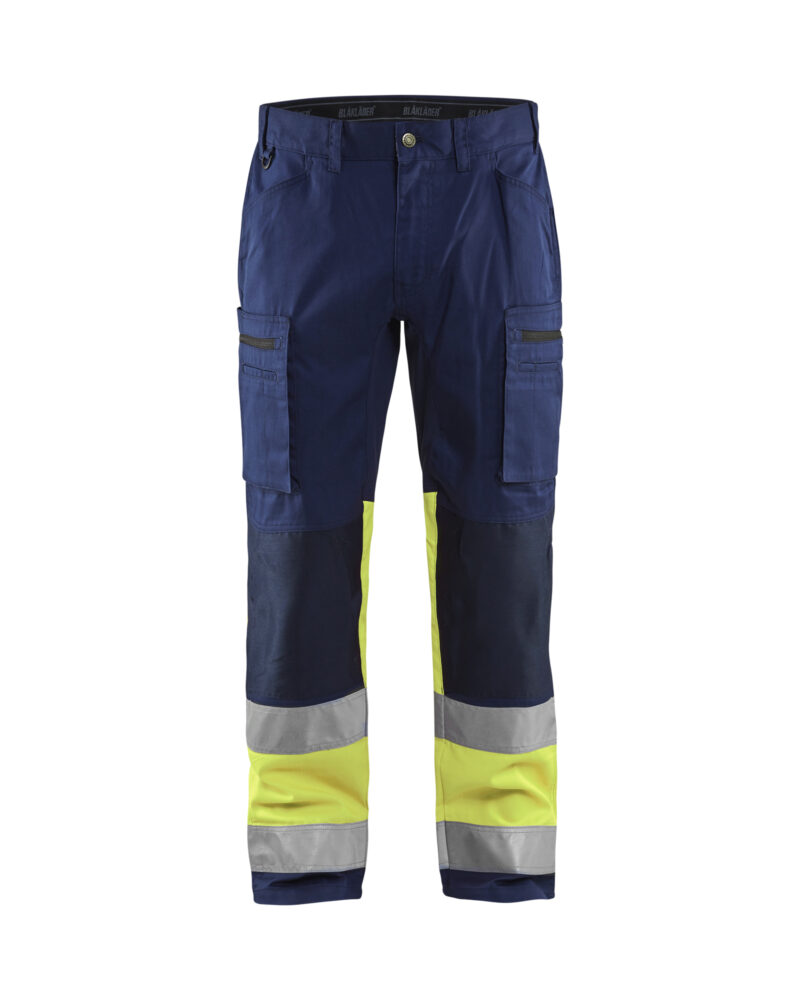 Blåkläder High Vis Werkbroek met stretch 1551 - voorkant