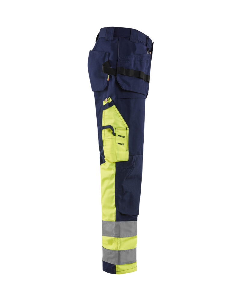 Blåkläder High Vis Werkbroek met gereedschapszakken 1529 - zijkant