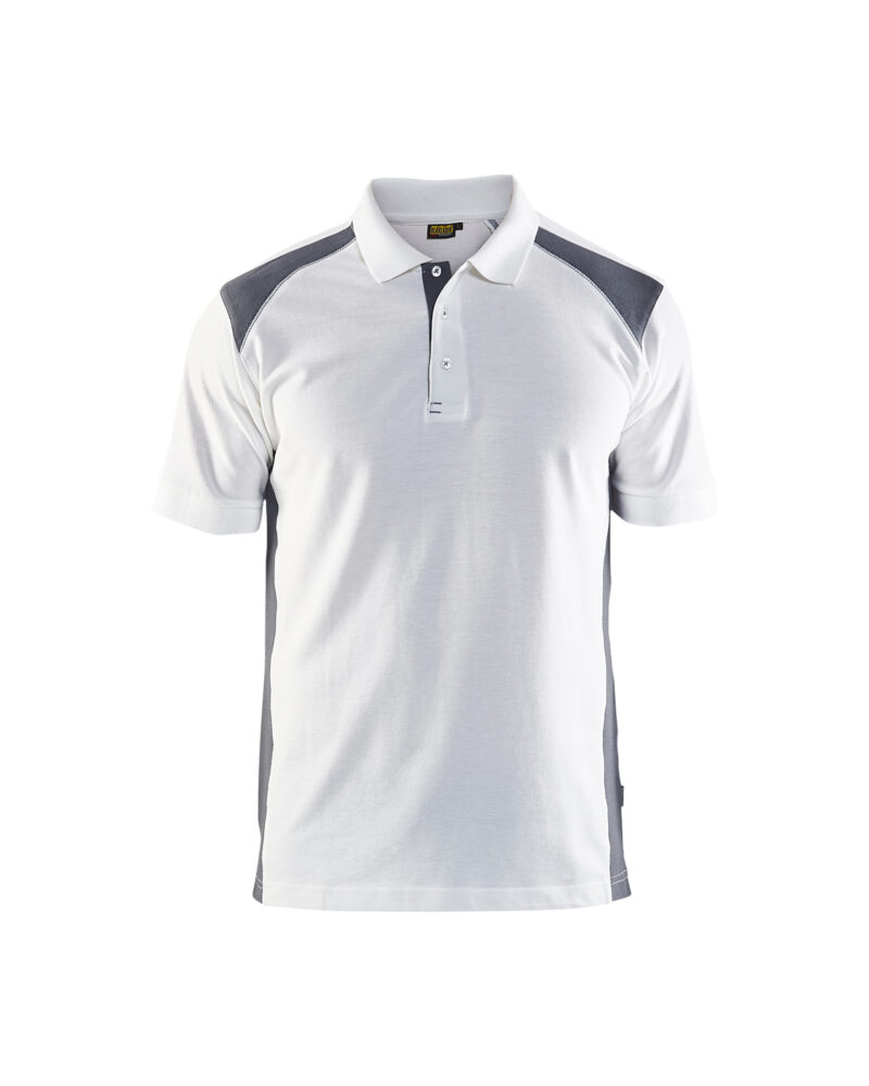 Blåkläder Piqué Polo 3324 - Wit / Grijs