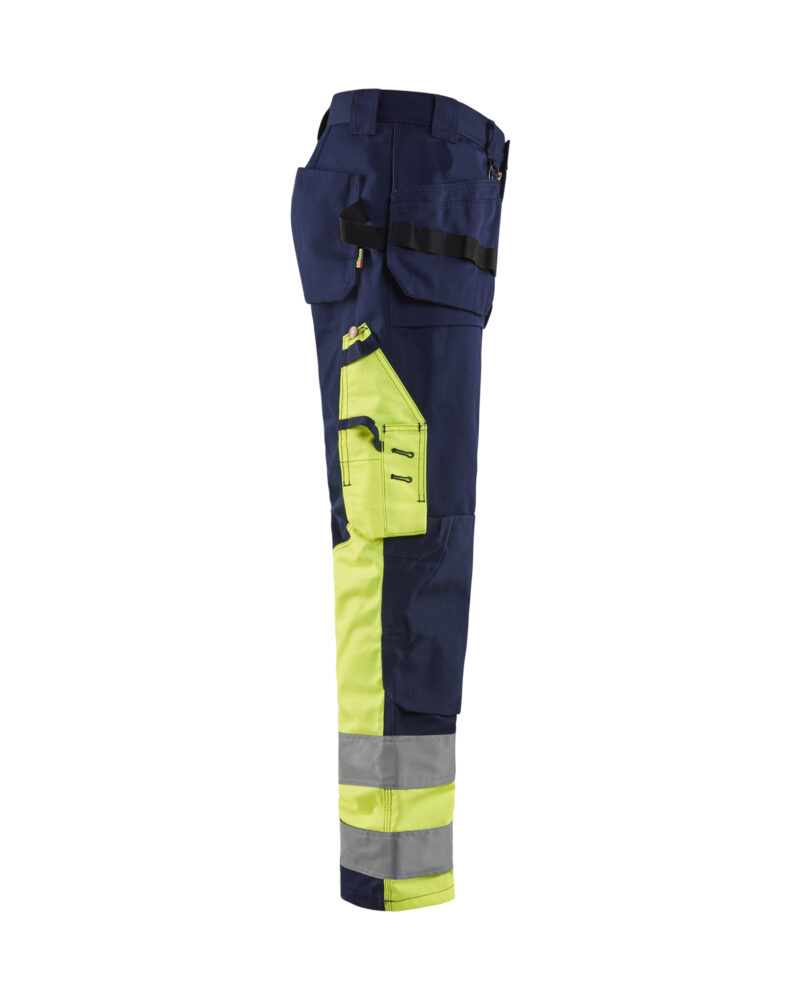 Blåkläder High Vis Werkbroek met gereedschapszakken katoen 1529 - zijkant