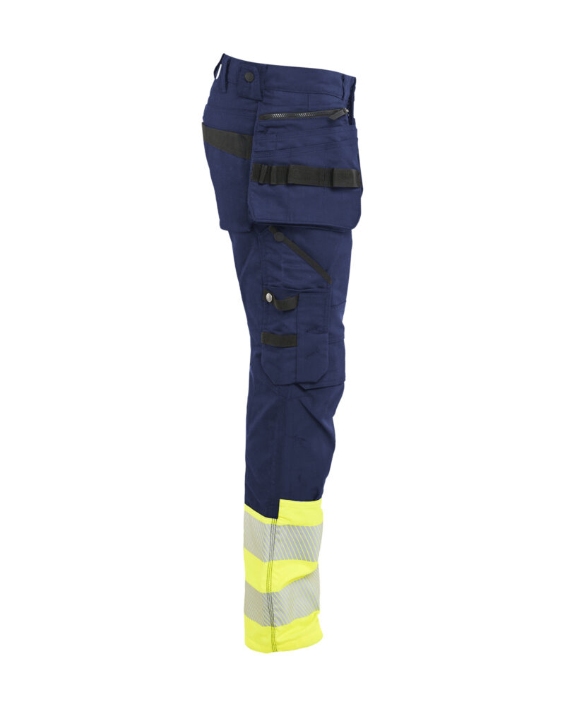Blåkläder High Vis Werkbroek Stretch met gereedschapzakken 1130 - zijkant