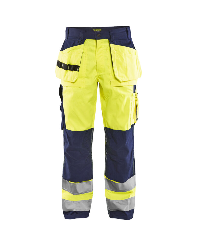 Blåkläder High Vis werkbroek met gereedschapszakken 1533 - voorkant