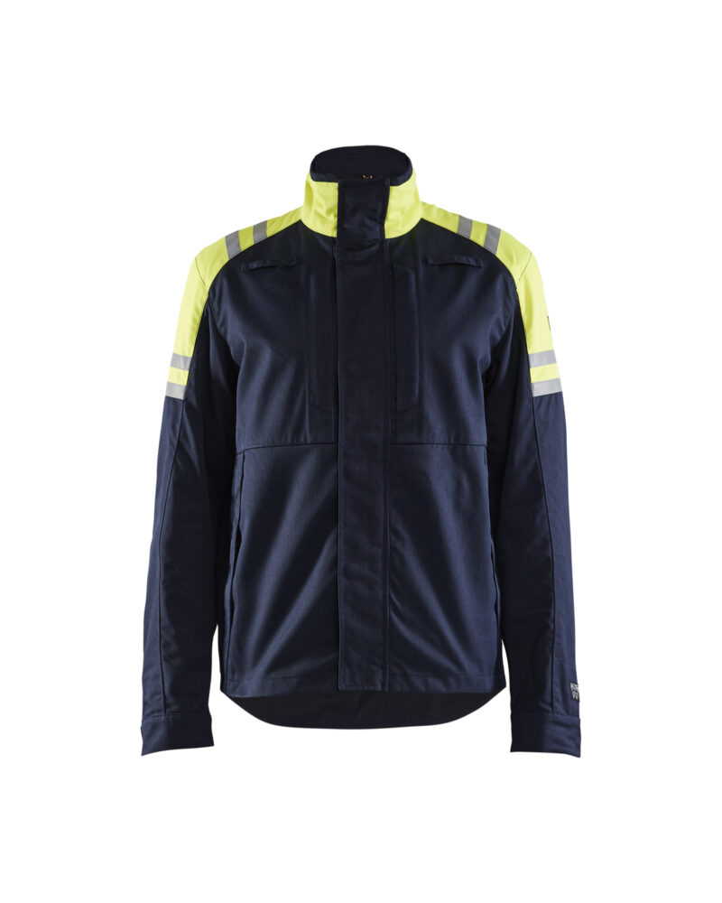 Blåkläder Jack Inherent Steel 4505 - Marine / High Vis Geel voorkant