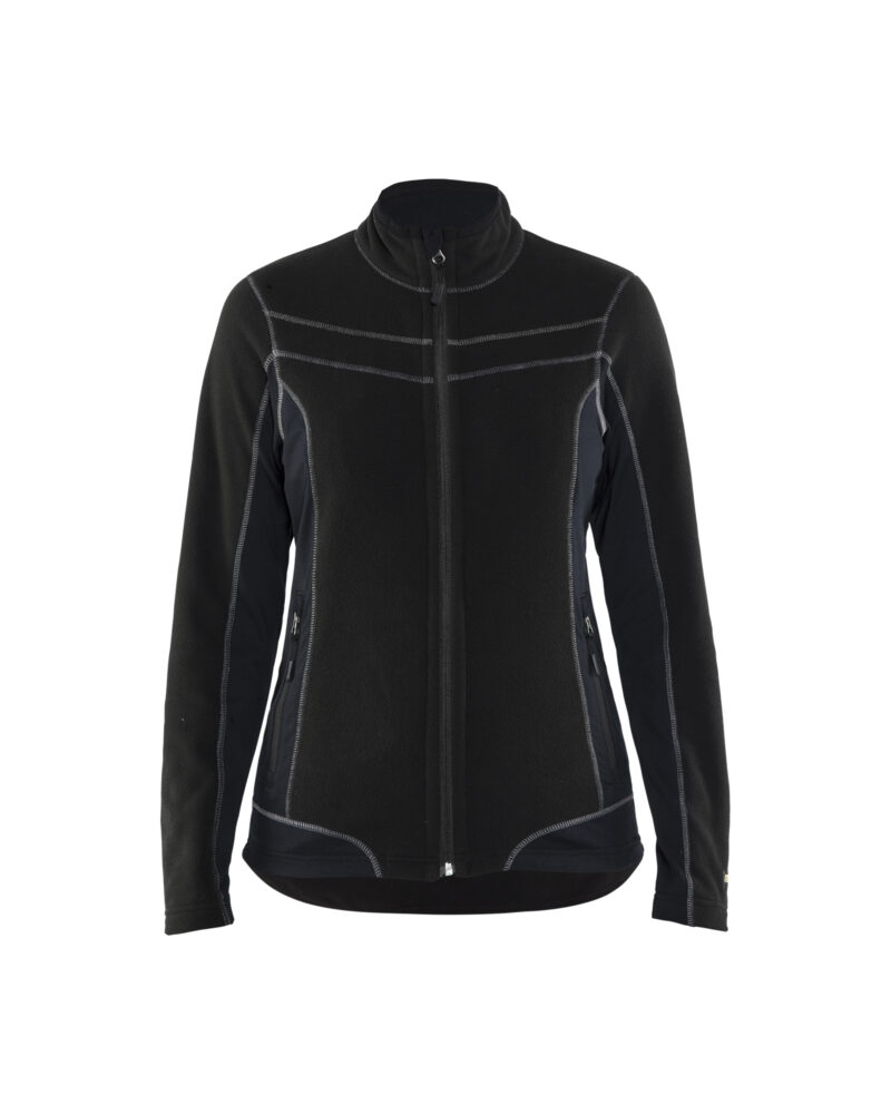 Blåkläder Dames Microfleecevest 4924 - Zwart voorkant