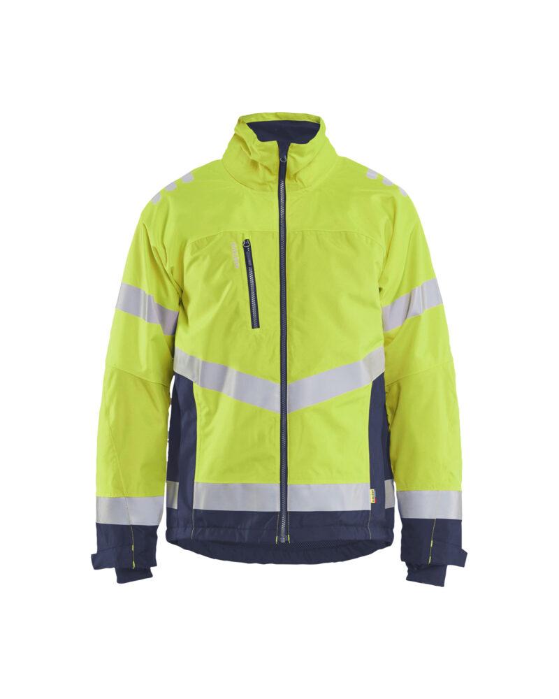 Blåkläder Winterjas High Vis 4780 - High Vis Geel/Marineblauw voorkant
