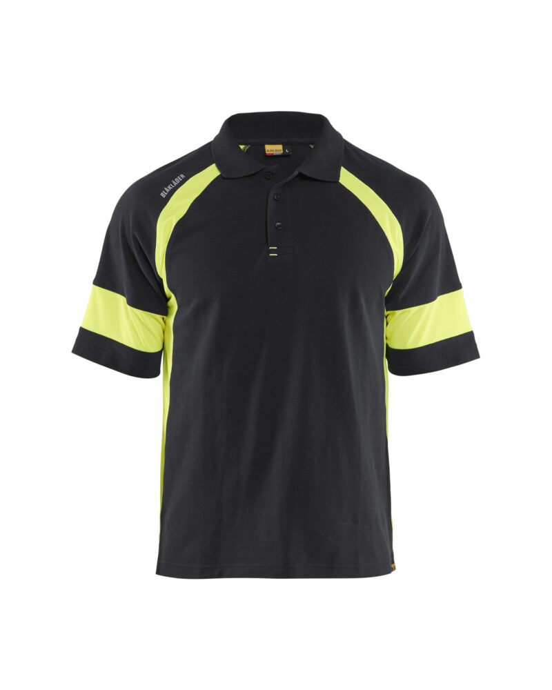 Blåkläder Poloshirt Visible 3528 - Zwart / High Vis Geel