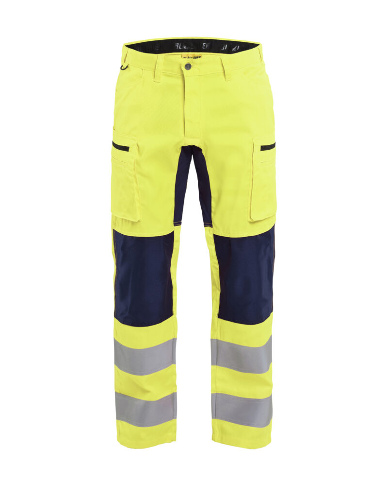 Blåkläder High Vis werkbroek met stretch 1585 - voorkant