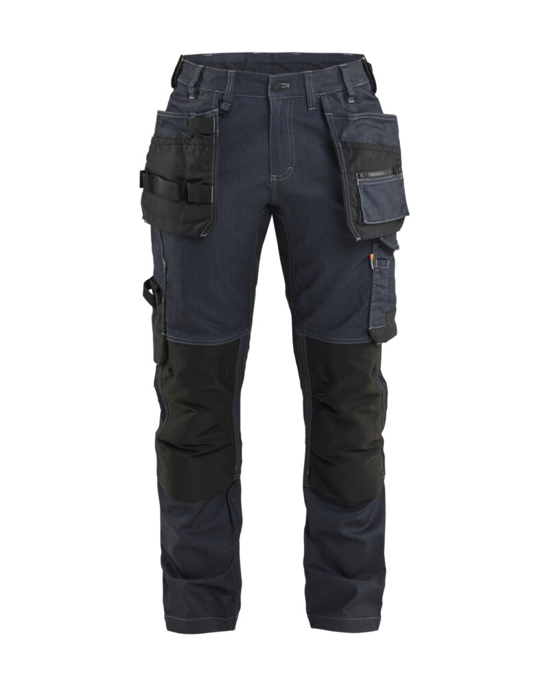 Blåkläder Dames Werkbroek denim stretch met gereedschapszakken 7132 - voorkant