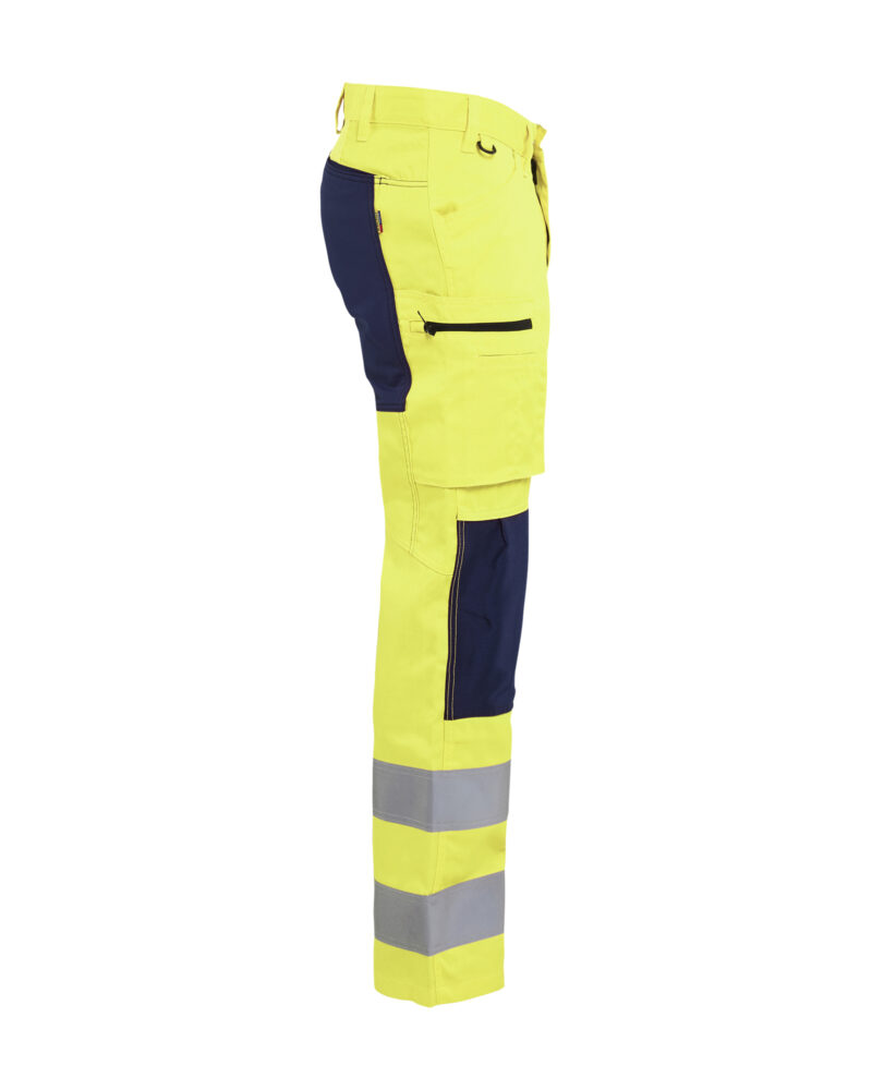 Blåkläder High Vis werkbroek met stretch 1585 - zijkant