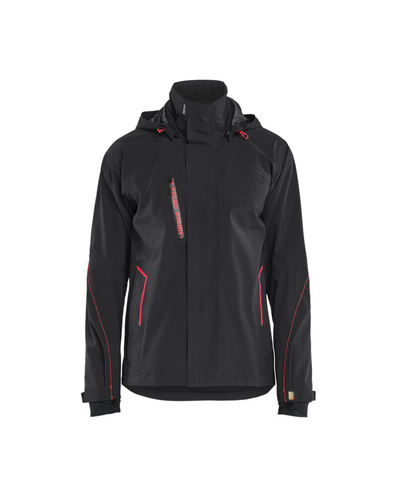 Blåkläder Shell Jack Stretch 4483 - Zwart/Rood voorkant