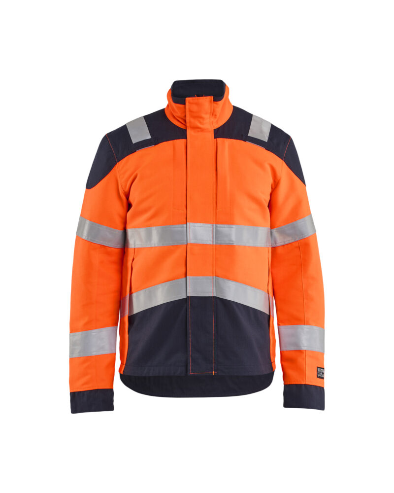 Blåkläder APC 2 Multinorm jack inherent 4418 - High Vis Oranje/Marineblauw voorkant