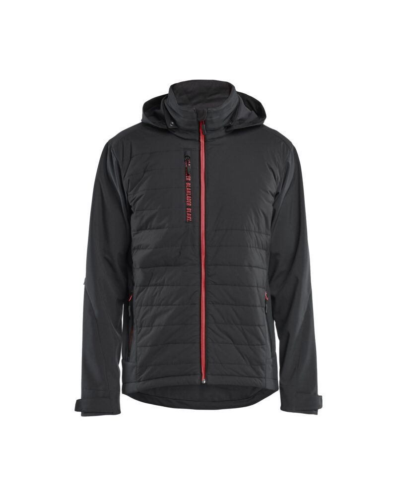 Blåkläder Hybride Jack 4743 - Zwart/Rood voorkant