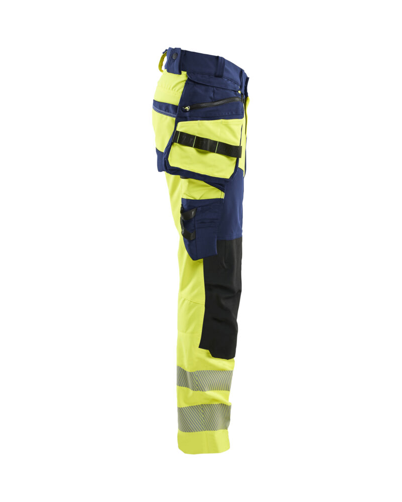 Blåkläder High Vis werkbroek 4-weg stretch met afneembare gereedschapszakken 1122 - zijkant