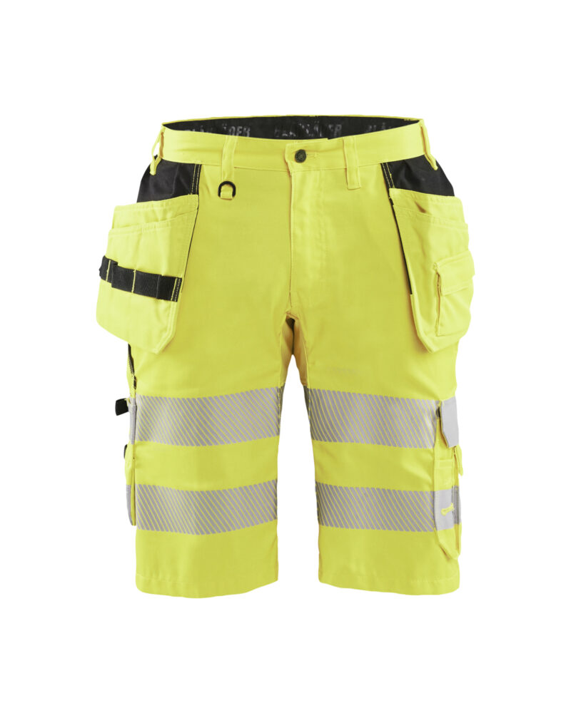 Blåkläder High Vis short met stretch en gereedschapszakken 1586 - voorkant