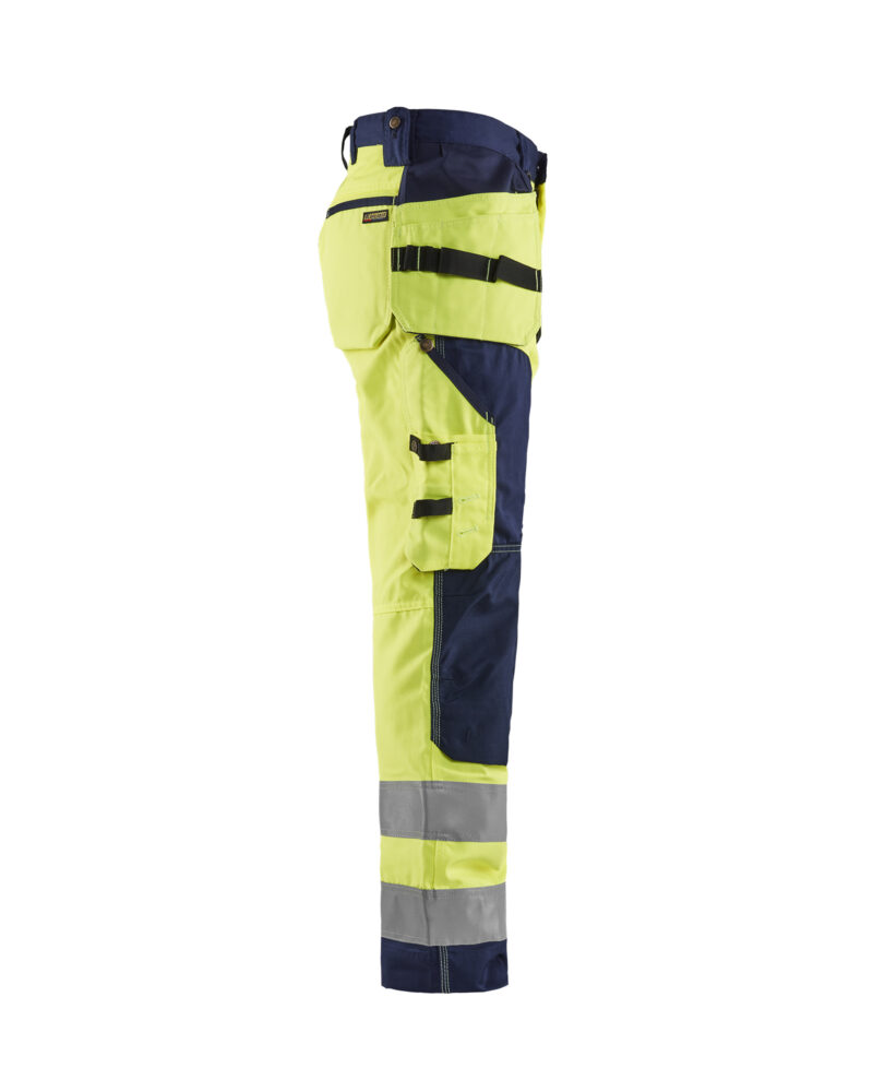 Blåkläder High Vis werkbroek met gereedschapzakken 1568 - zijkant