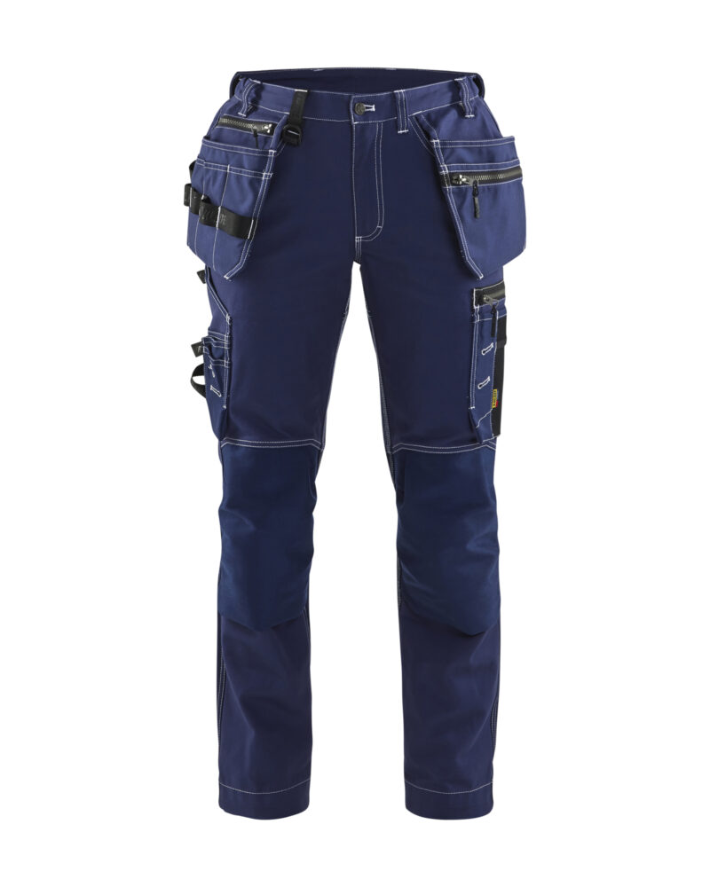 Blåkläder Dames werkbroek met stretch en gereedschapszakken katoen 7130 - voorkant