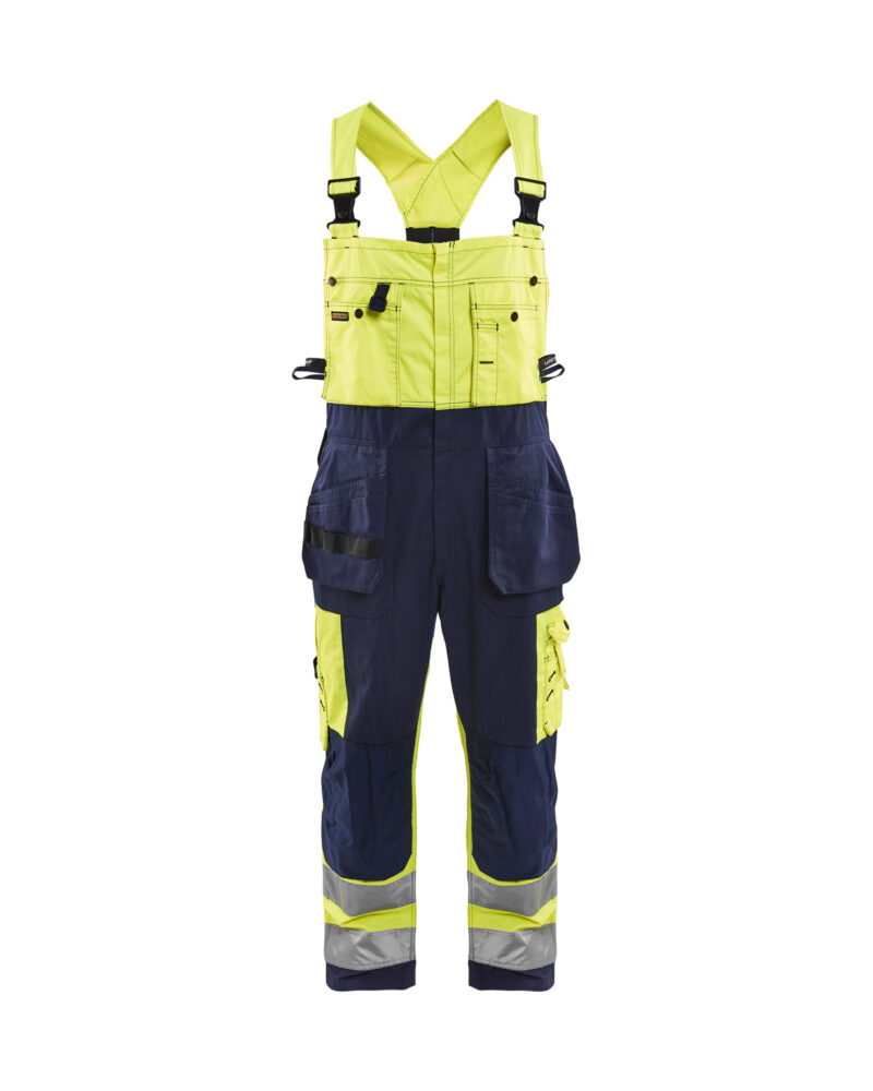 Blåkläder High Vis Bretelbroek met gereedschapszakken 2603 - voorkant
