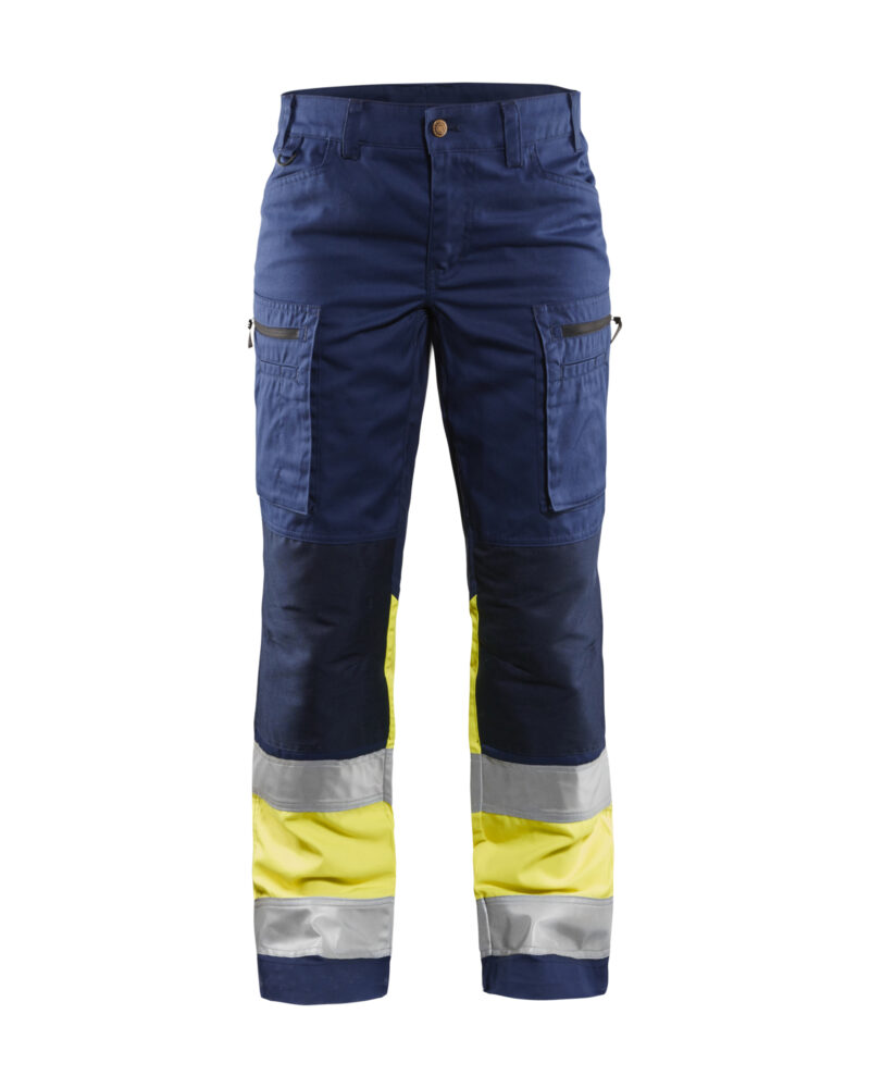 Blåkläder Dames High Vis werkbroek met stretch 7161 - voorkant