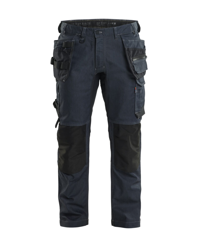 Blåkläder Werkbroek denim stretch met gereedschapszakken 1750 - voorkant