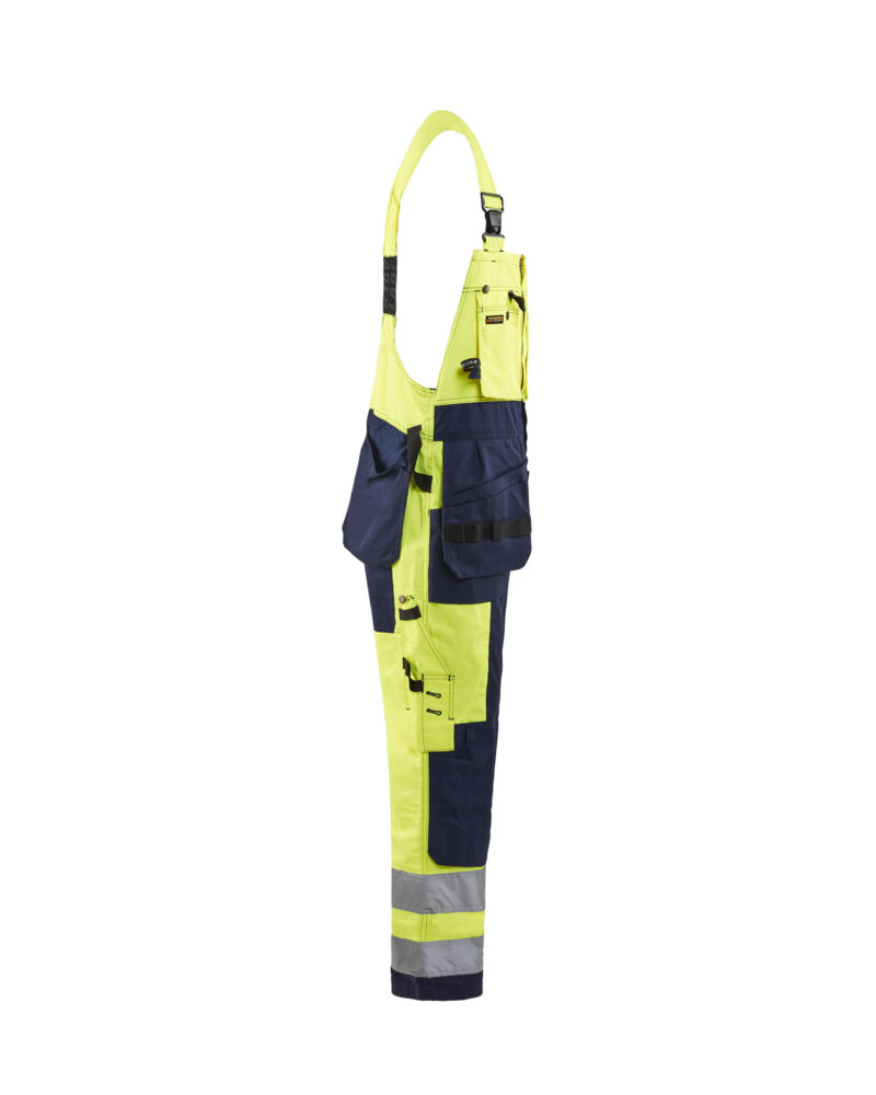 Blåkläder High Vis Bretelbroek met gereedschapszakken 2603 - zijkant