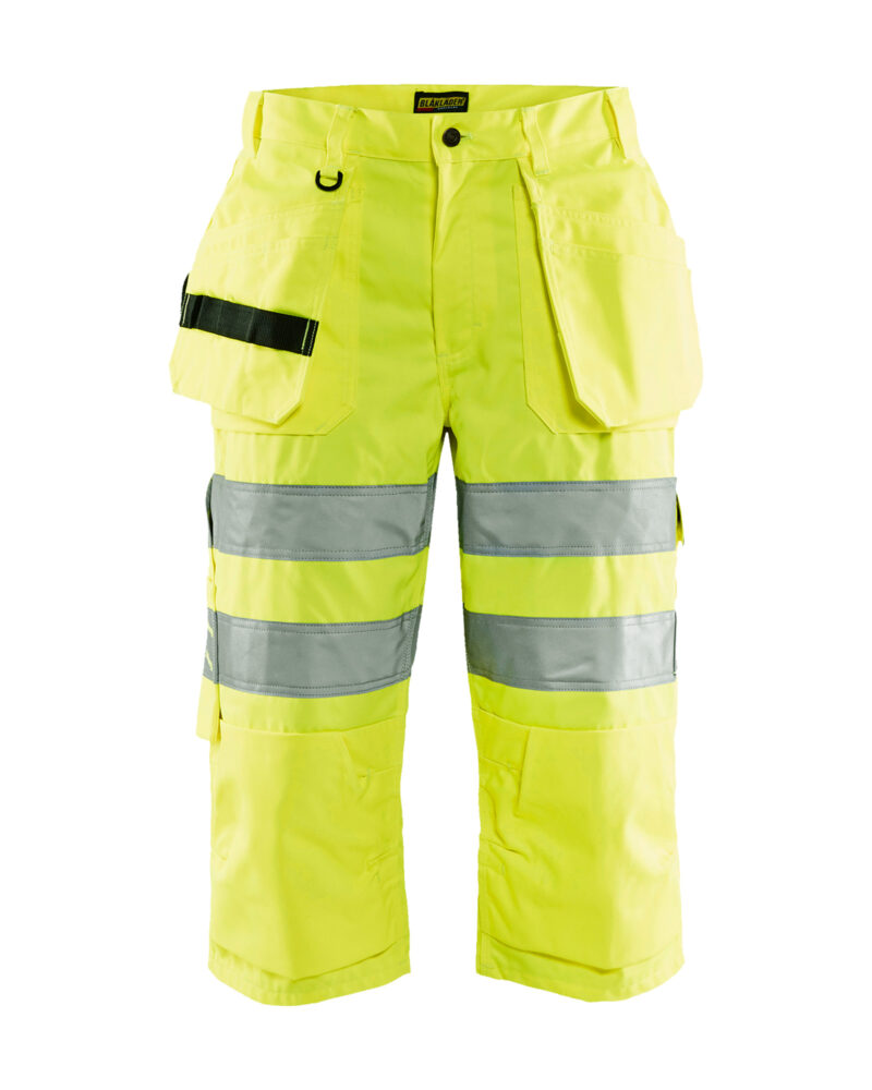 Blåkläder High Vis piraatbroek met gereedschapszakken 1539 - voorkant