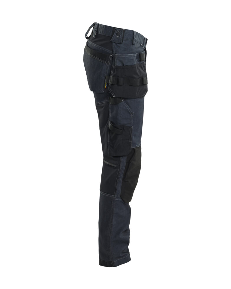 Blåkläder Werkbroek denim stretch met gereedschapszakken 1750 - zijkant